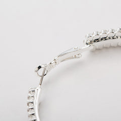 Hoop Silver color Bohemian Handmade Crystal Earring