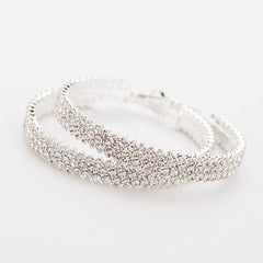 Hoop Silver color Bohemian Handmade Crystal Earring