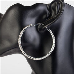 Hoop Silver color Bohemian Handmade Crystal Earring