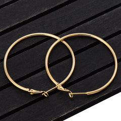 Exaggerate Big Smooth Circle Hoop Earrings - 40mm 60mm 70mm 80mm