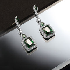 Crystal Red Designer Bridal Earrings Ethnic