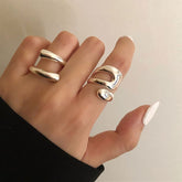 Antique Silver Colour adjustable Ring