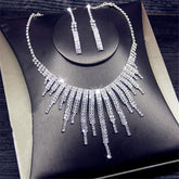 Long Tassel Rhinestone Jewellery Sets