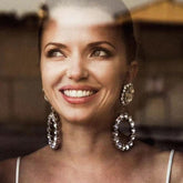 Luxury Large Rhinestone Drop Earrings