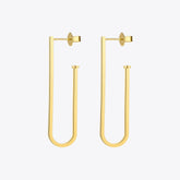 Geometric Big Clips Earrings Gold color Stainless steel