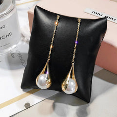 Korean Fashion Stud Earrings Luxury Pearls Drop Dangle Designer Statement Earrings