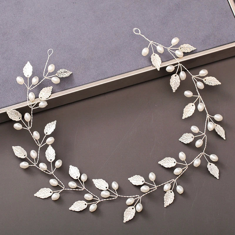 Pearl Rhinestone Wedding Headband Hair Accessories