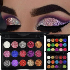 15 Color Glitter Eye Shadow Pallete Pigment Professional Long-lasting Eye shadow Palette