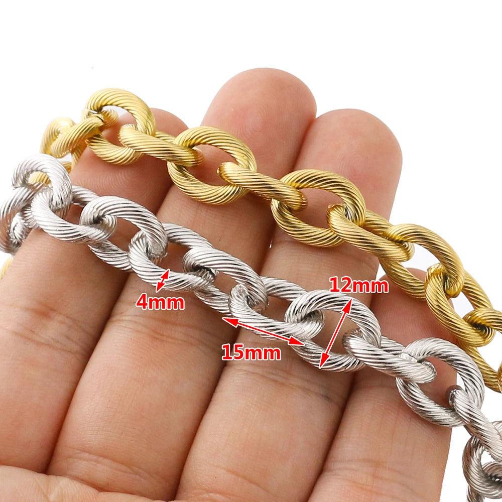 12mm Stainless Steel  Miami Cuban Thick Choker Charm Chunky Bracelet for Men & Women