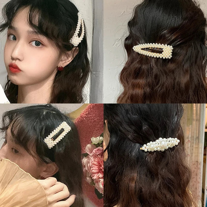 Simulated Pearl Hair Clips & Accessories