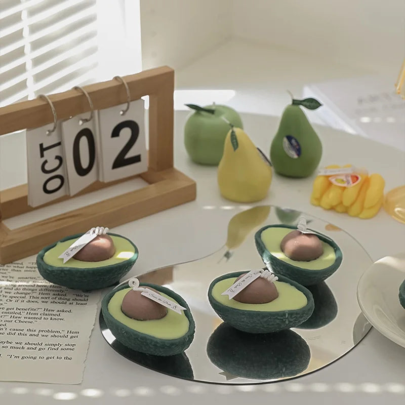 Avocado Creative Fruit Soy Wax Scented Candle Home Decoration Candles