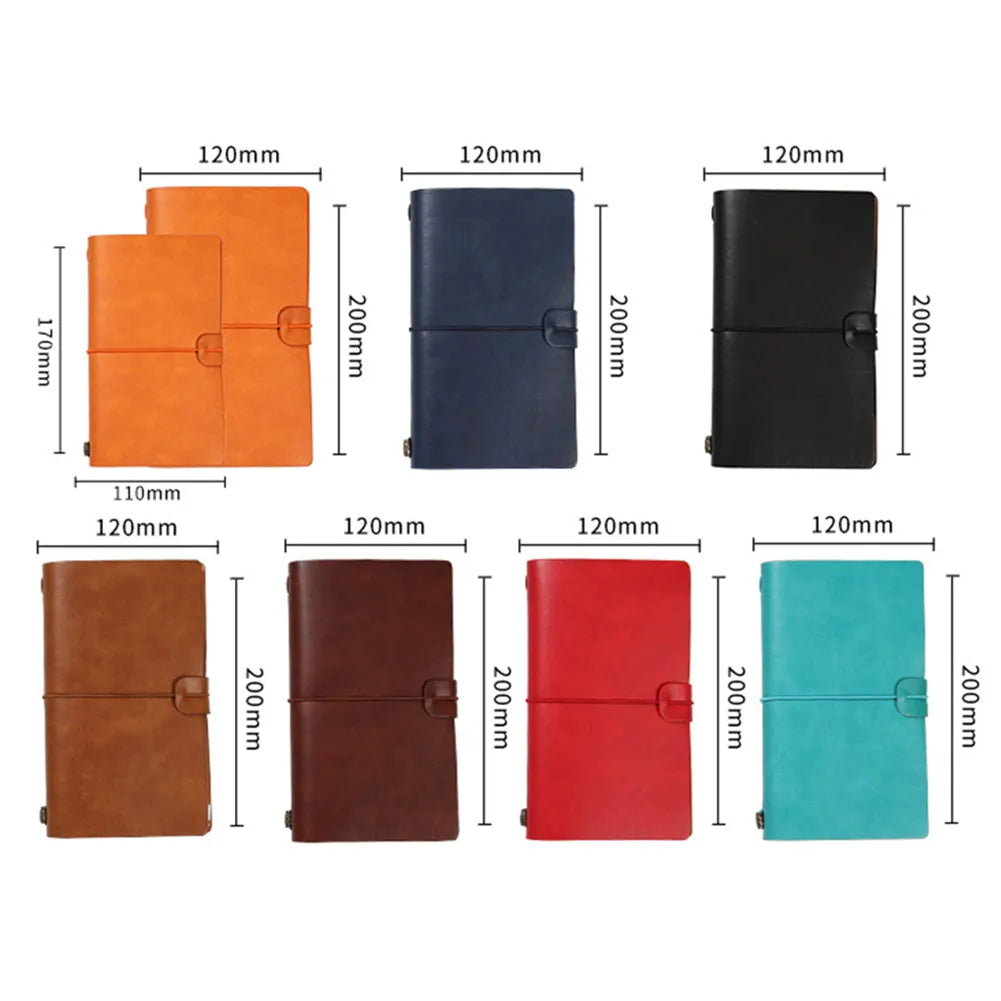 Faux Leather Cover Loose-leaf Notebook Journal Diary & Pen Holder