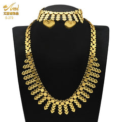 Luxury Chokers - 18K Gold Plated Necklace Earrings Bracelet Set