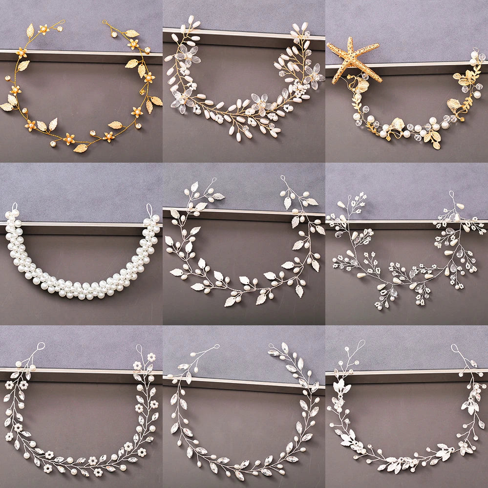 Pearl Rhinestone Wedding Headband Hair Accessories