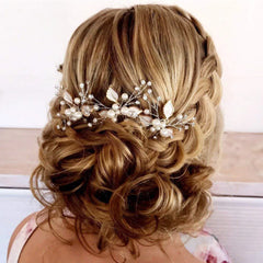 1pc Bridal Pearl Flower Crystal Bridesmaid Hair Pins