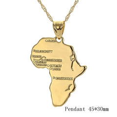 Quality Africa Congo Algeria Map Pendant Necklace & Chain