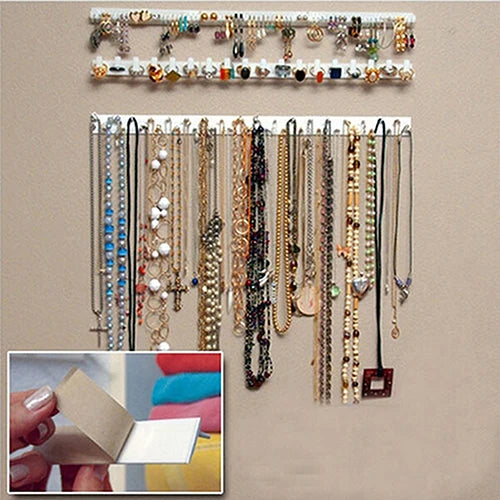 9 in 1 Adhesive Wall Paste Hanging Storage Jewelry Hooks