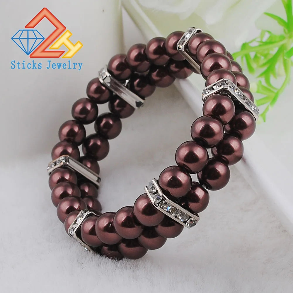 Korean Elastic Hollow Beads 2 Floors Bracelet