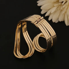 Gold Color Punk Hip Hop Bangles Upper Arm Bracelet