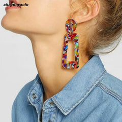 Fashion Pendant Bohemian Elegant Shiny Pendant Statement Earrings