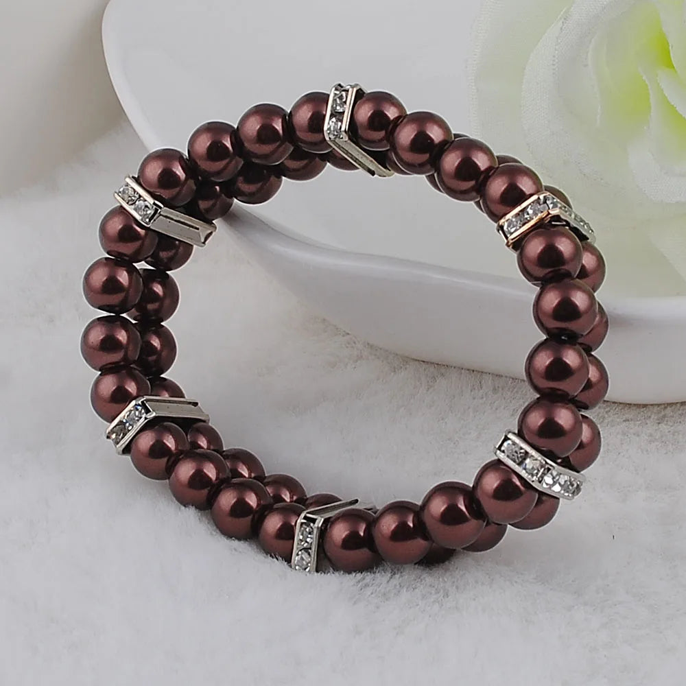 Korean Elastic Hollow Beads 2 Floors Bracelet