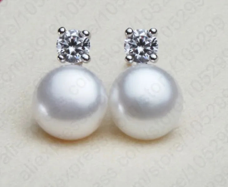 Top Quality Water Pearl 925 Sterling Silver Needle Pendant Necklace Earrings Necklace