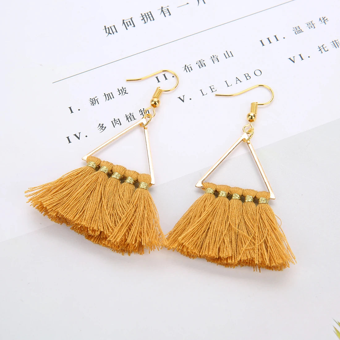 3 Layered Bohemian Fringed Luxury Statement Long Tassel Earrings