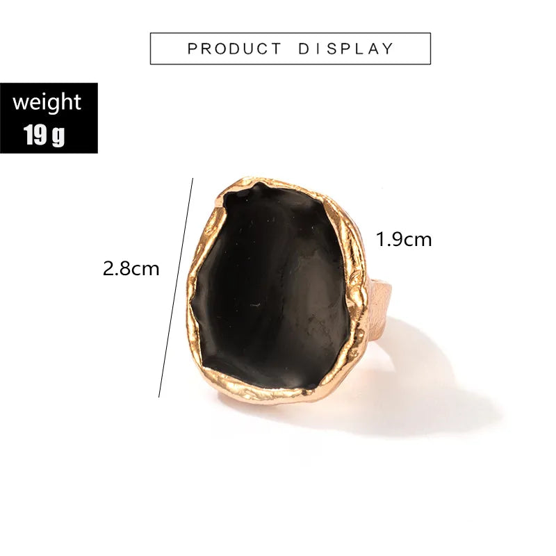 Tocona Bohemian Black Stones and animal shape Joint Rings