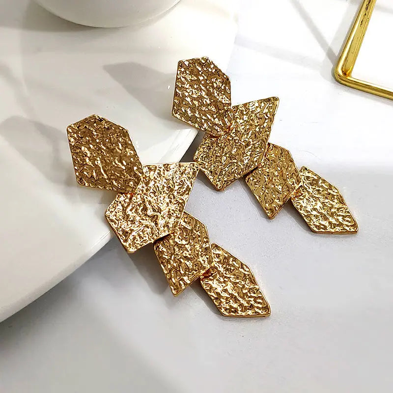 Trendy Shell Starfish Drop lasting quality Gold Color Statement Earrings