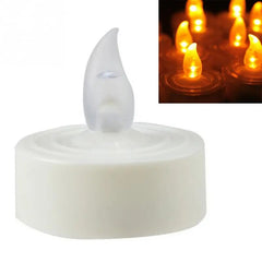 2pcs Mini Warm White led decorative Amber Glow led Small candles with battery