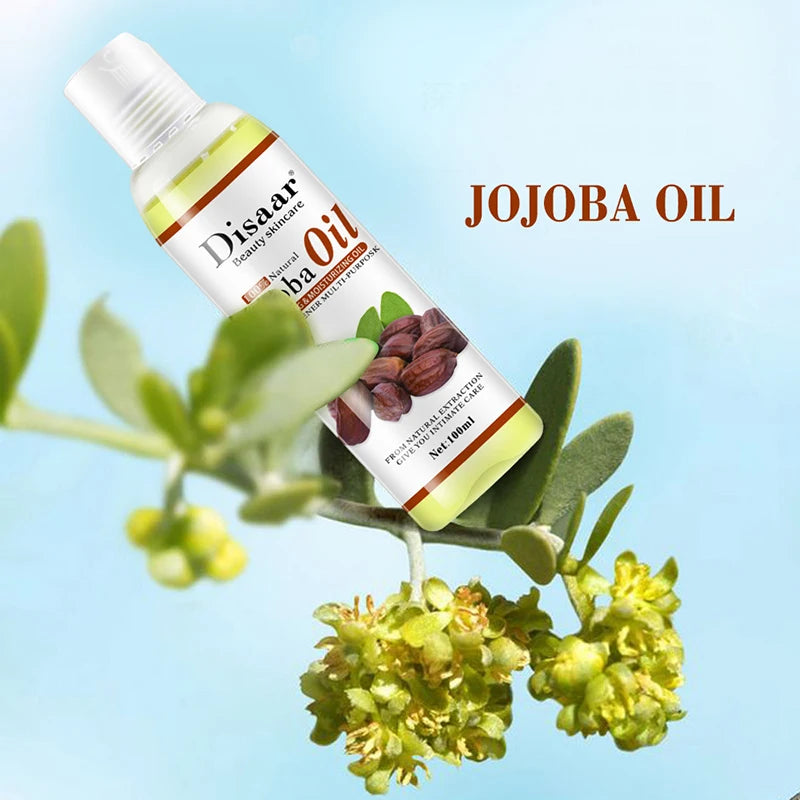 Natural Organic Jojoba Oil Anti Aging Firming Skin Face & Body Moisturizing Relaxing Massage Hair Repair Oil