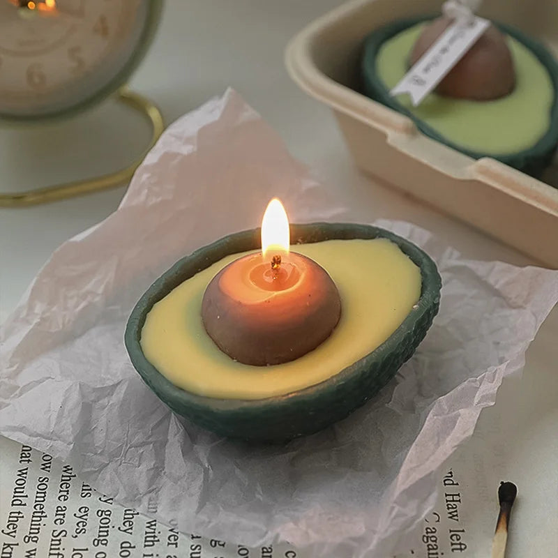 Avocado Creative Fruit Soy Wax Scented Candle Home Decoration Candles