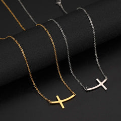 Cross Choker Necklace Charms Bracelet Jewelry Sets