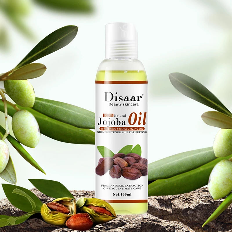 Natural Organic Jojoba Oil Anti Aging Firming Skin Face & Body Moisturizing Relaxing Massage Hair Repair Oil