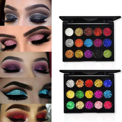 15 Color Glitter Eye Shadow Pallete Pigment Professional Long-lasting Eye shadow Palette