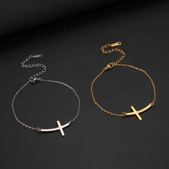 Cross Choker Necklace Charms Bracelet Jewelry Sets