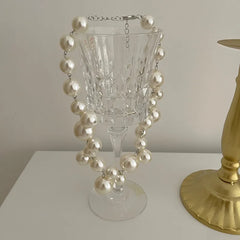 Trendy Baroque Big Imitation Pearls Choker & Collar Statement Maxi Necklace