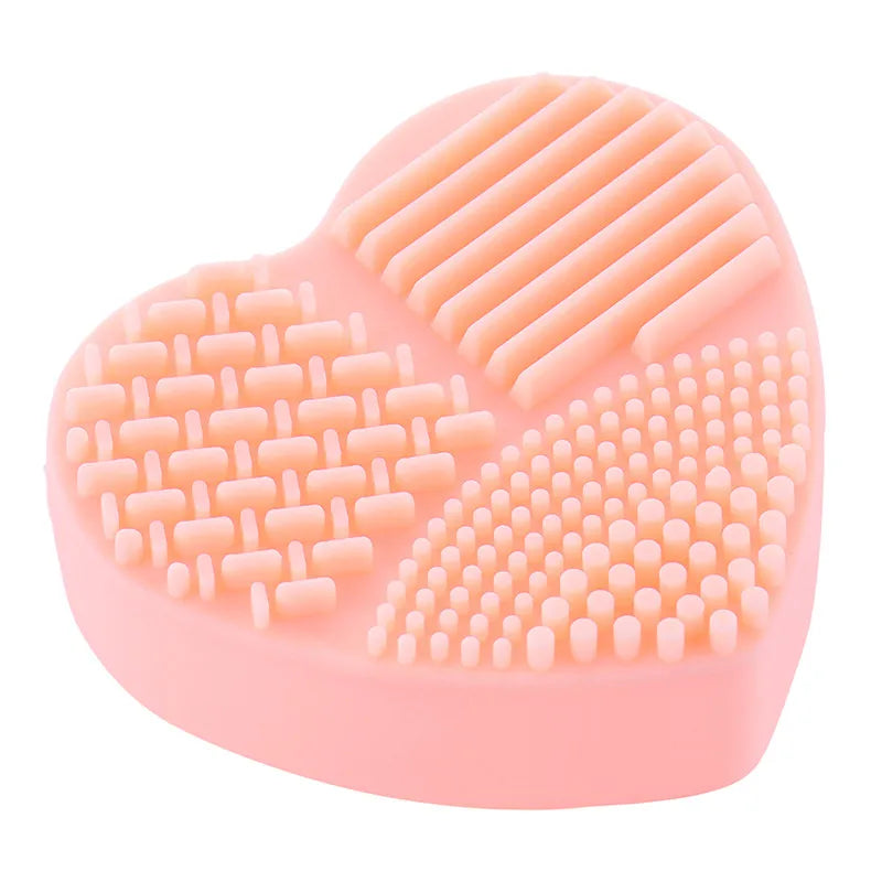 Colorful Heart Shape Make Up Brushes Cleaning Tools