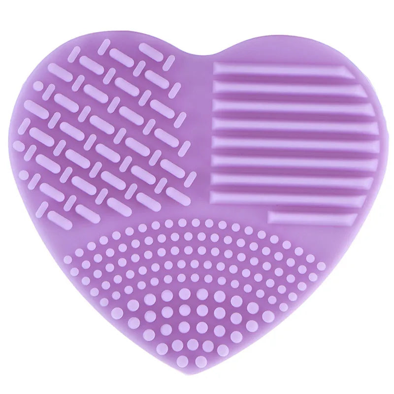 Colorful Heart Shape Make Up Brushes Cleaning Tools