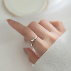 925 Sterling Silver Big and Small Ball Opening Ring