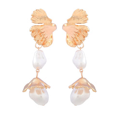 Various Pearl shapes Crystal Beaded Drop Statement Earrings