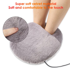 USB Winter Electric Under Desk Household Foot Warmer Soft Plush Foot Warming Thermostat Mat