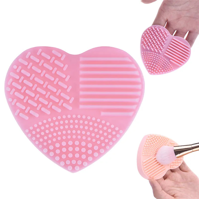 Colorful Heart Shape Make Up Brushes Cleaning Tools