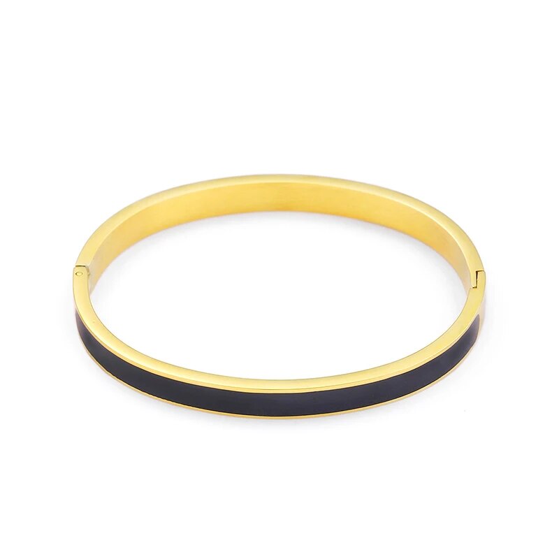 Luxury Colours Enamel Stainless Steel Bangles Jewellery