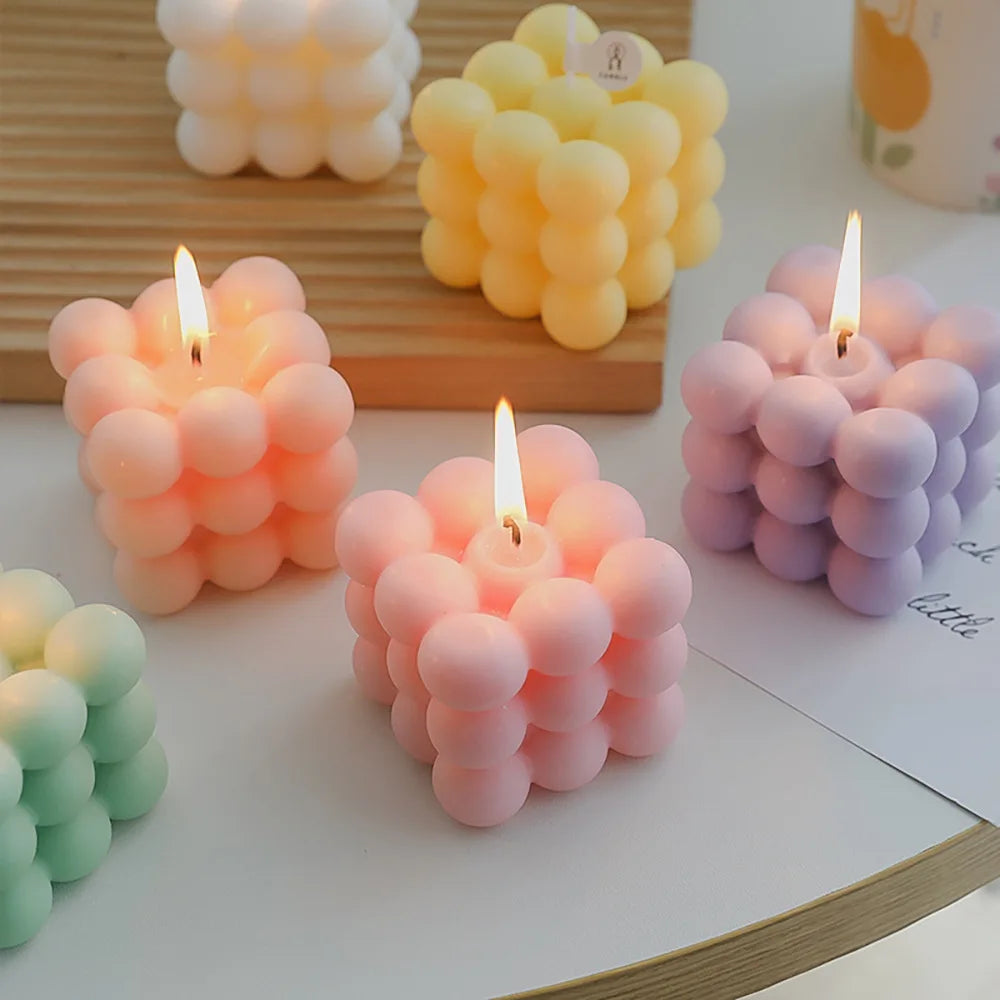 Bubble Cube Wax Handmade Scented Candle Aromatherapy Party Home Decoration