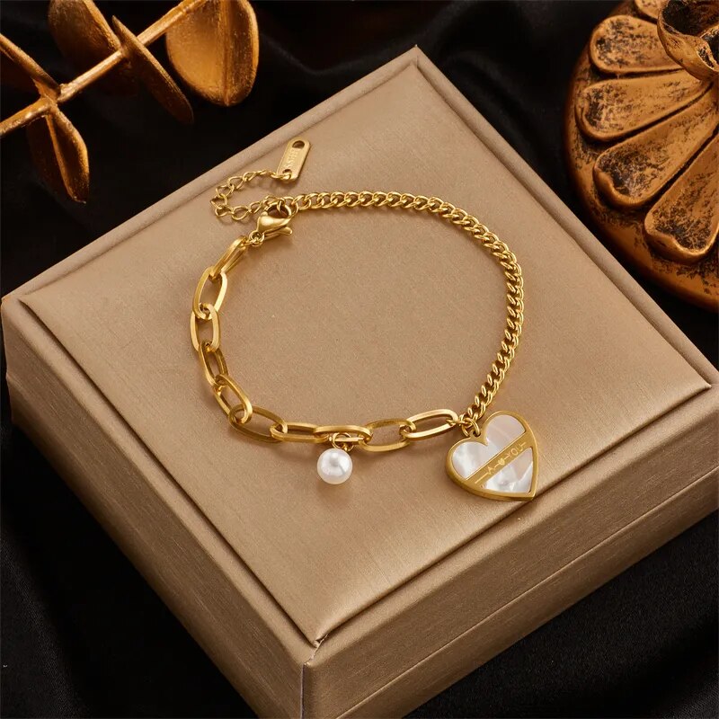 Stainless Steel High Quality Gold Color Thick various Bracelets