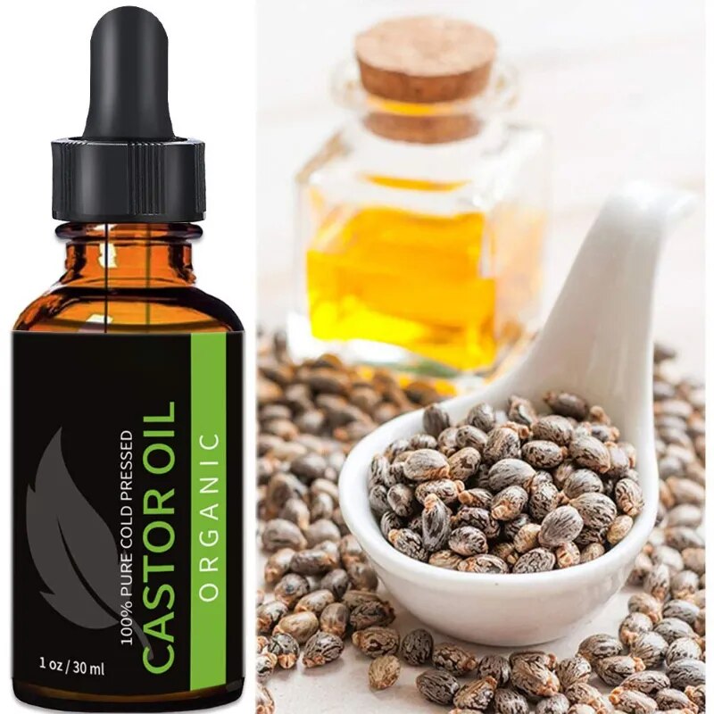 Pure Organic Castor Oil for Hair Loss Treatment & Hair Care