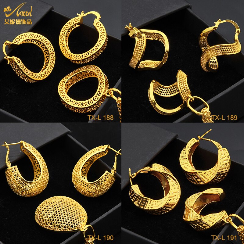 Wedding Jewelry Set Gold Color Necklace Pendant Sets For Traditional Bridal Party