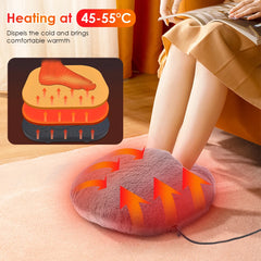 USB Winter Electric Under Desk Household Foot Warmer Soft Plush Foot Warming Thermostat Mat