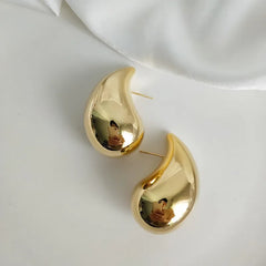 New Silver Plated Gold Color Teardrop Earrings